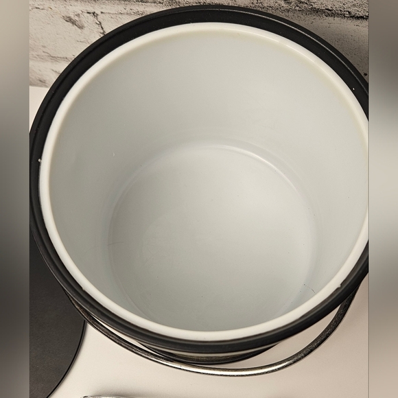 Vintage Whisky Label Ice Bucket w/ Tongs | Retro Barware Bar Cart Decor - Picture 7 of 12